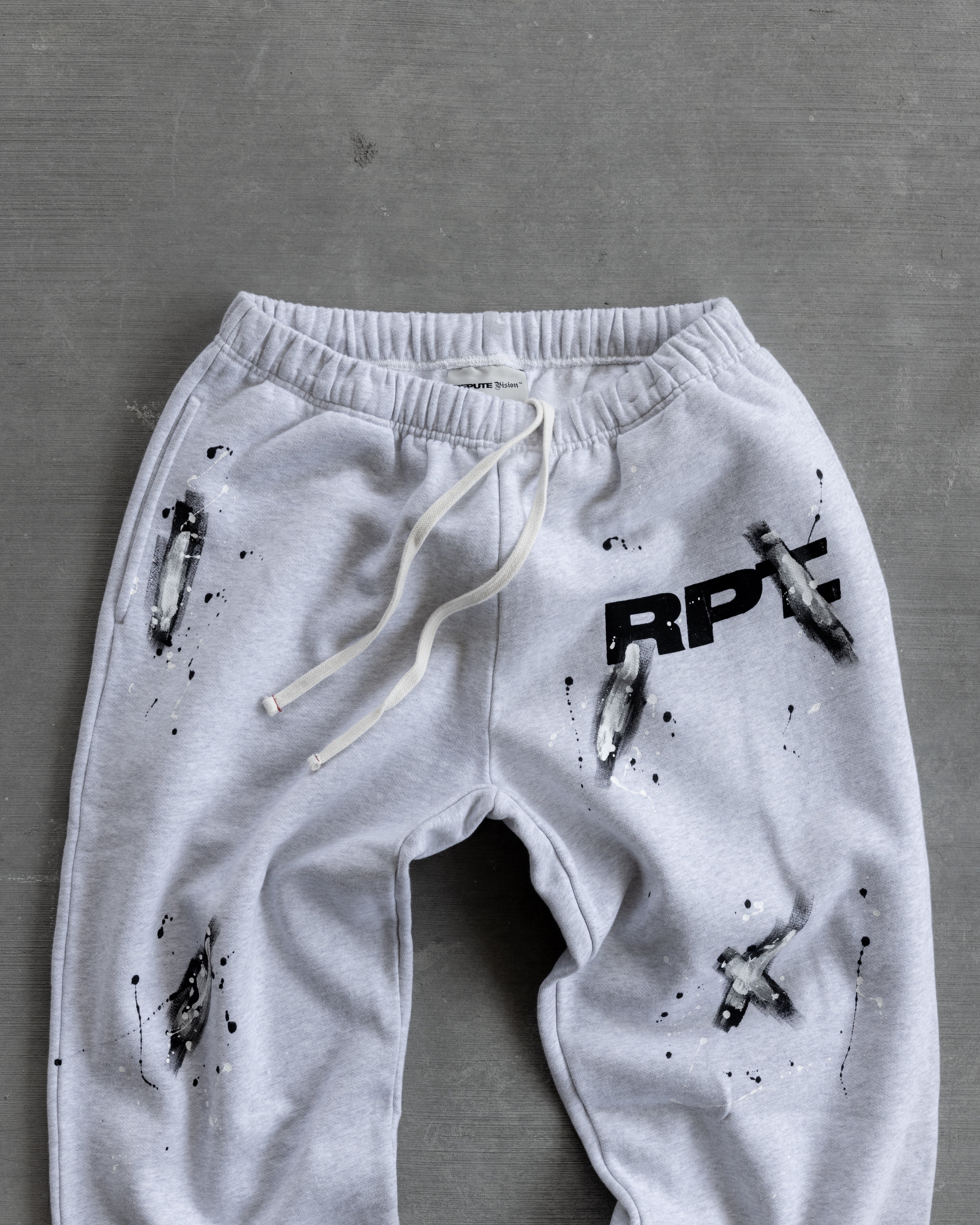 Sweatpants Melange Small Print Painted