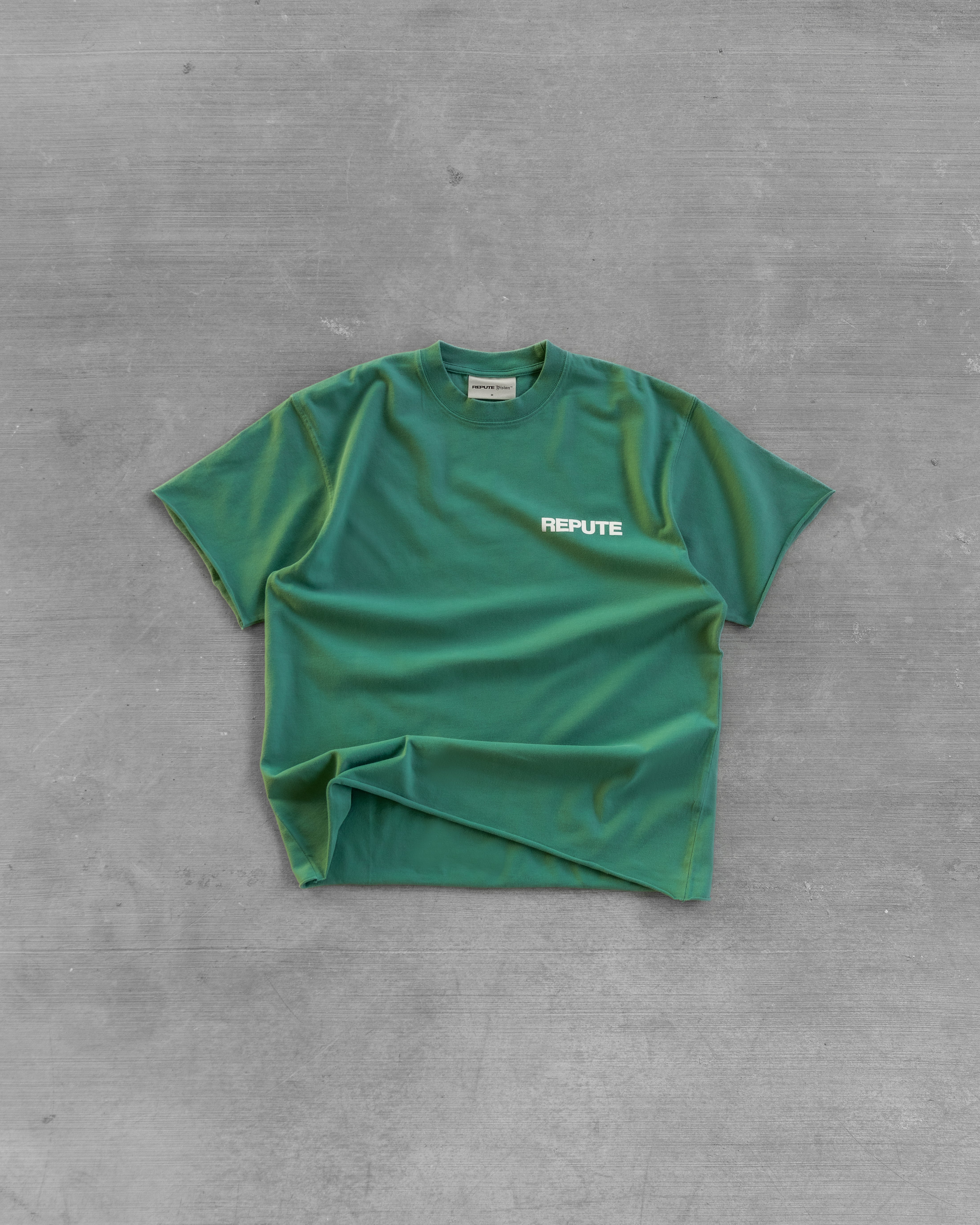 REPUTE GREEN FADED TEE