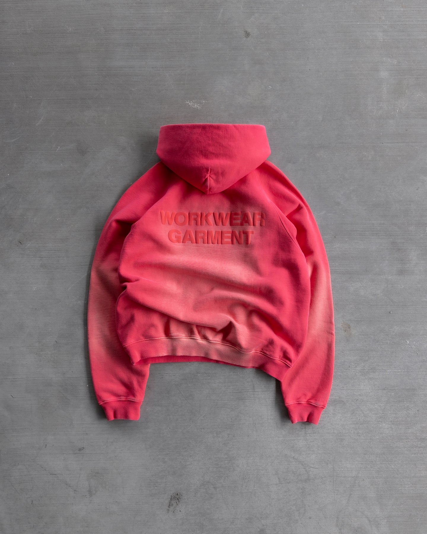 WORKWEAR GARMENT HOODIE PINKY FADED