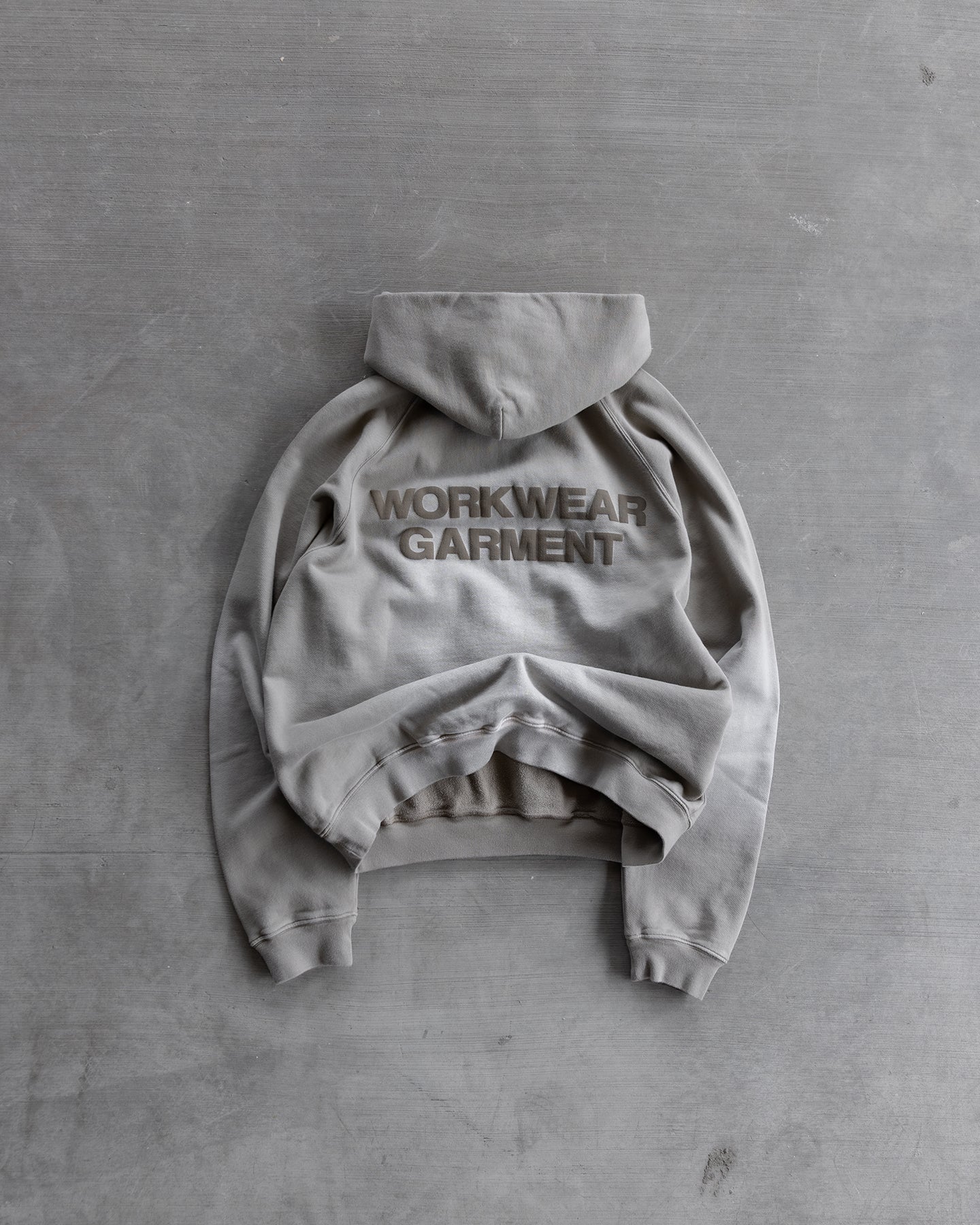 WORKWEAR GARMENT HOODIE KHAKI FADED