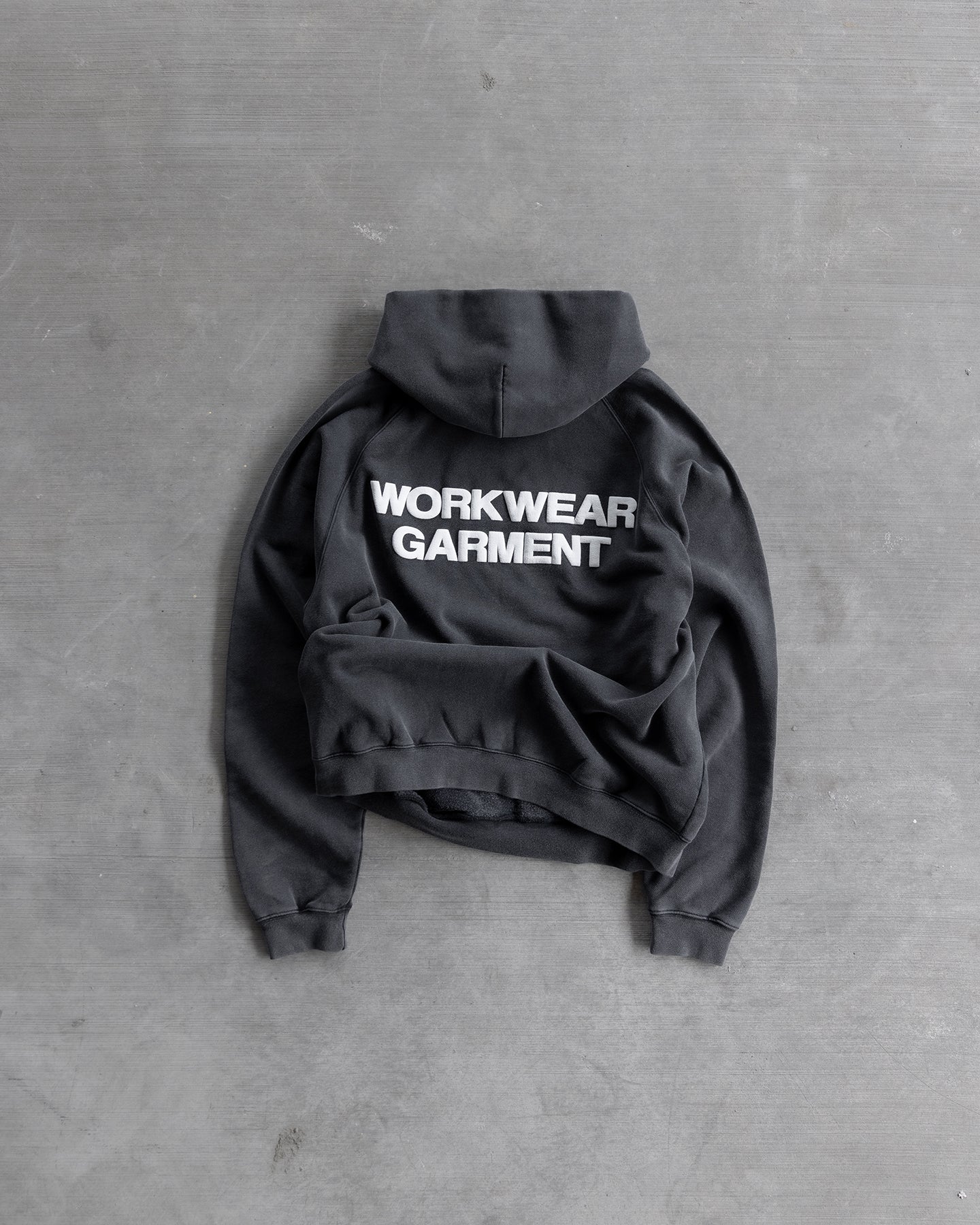 WORKWEAR GARMENT HOODIE GREY WASHED