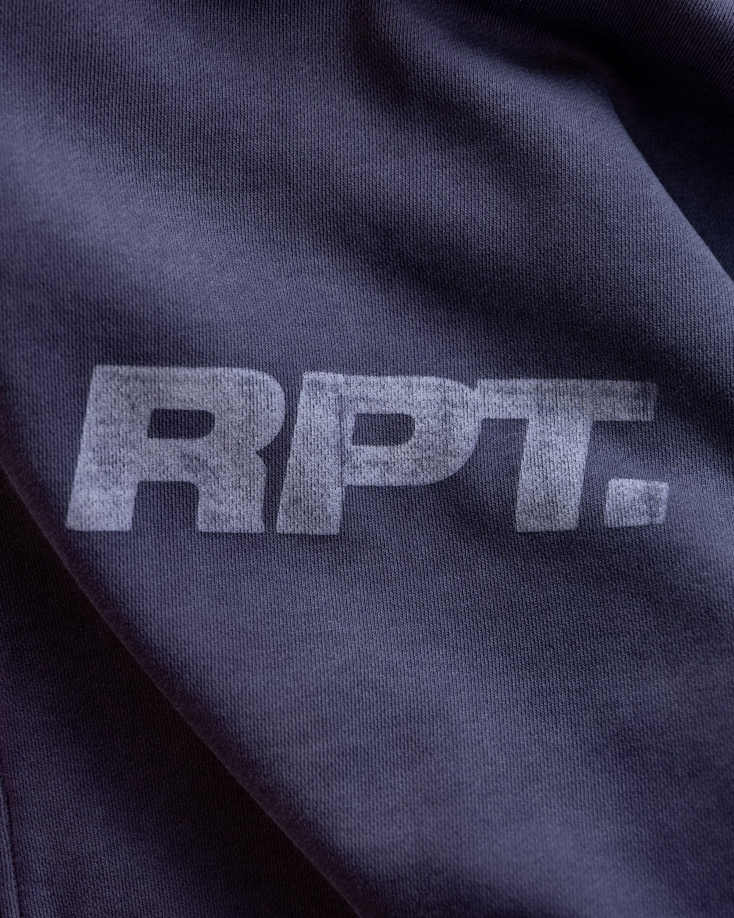 RPT DOUBLE LAYERED HOODIE PURPLE FADED