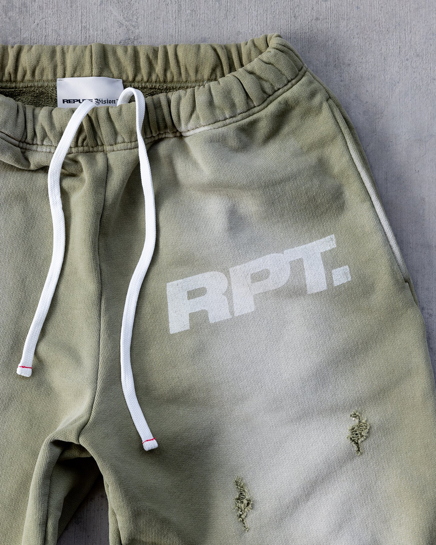 RPT SWEATPANTS MILITARY KHAKI FADED